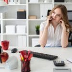 Young Lady Desk White